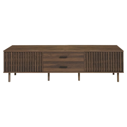 TV Stand For TVs Up To 80", Media Entertainment Center With Ample Storage - Dark Brown