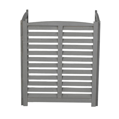 3 Panel Outdoor Wooden Air Conditioner Fence