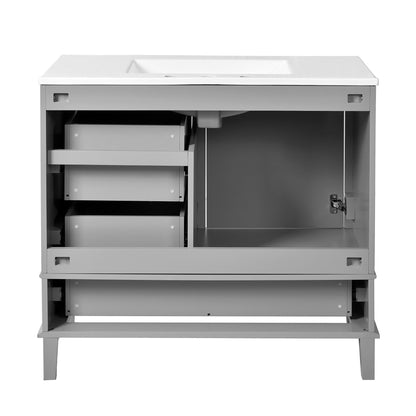 Traditional Bathroom Vanity Set With Soft Close Doors
