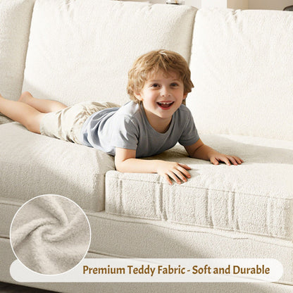 L-Shaped Couch With Pull-Out Bed, Convertible Sleeper Sofa With Side Pocket & USB Port