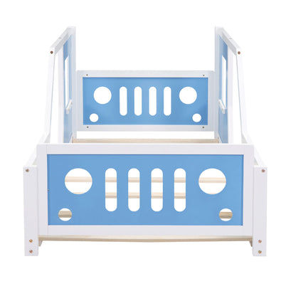 Classic Car Shaped Platform Bed With Wheels