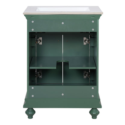 Modern Bathroom Vanity With Tip-Out Drawer And Soft-Close Hinges