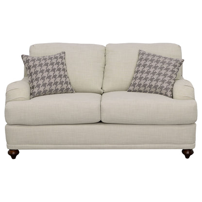 Brewster - Upholstered Loveseat With English Arms - Light Gray