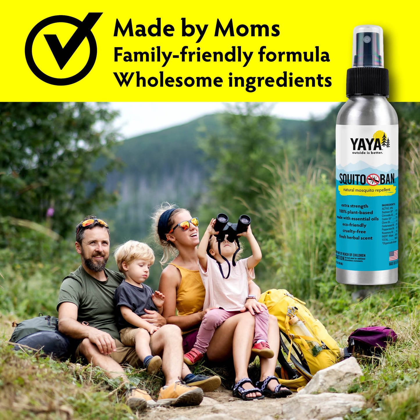 SQUITO BAN Mosquito Bug Repellent - 4 oz and 16 oz