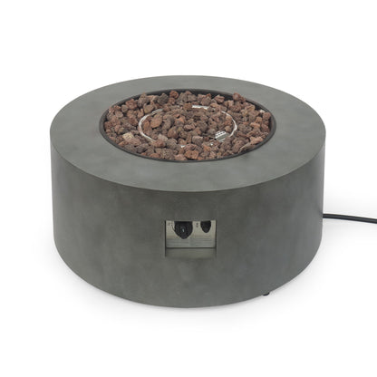 Round Iron Fire Pit With 40, 000 Btu