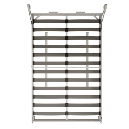 Queen Size Cabinet Wall Bed Mechanism With Desk Panel - Gray