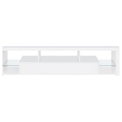 Lance - 3 Piece TV Entertainment Center With Shelves - Gloss White