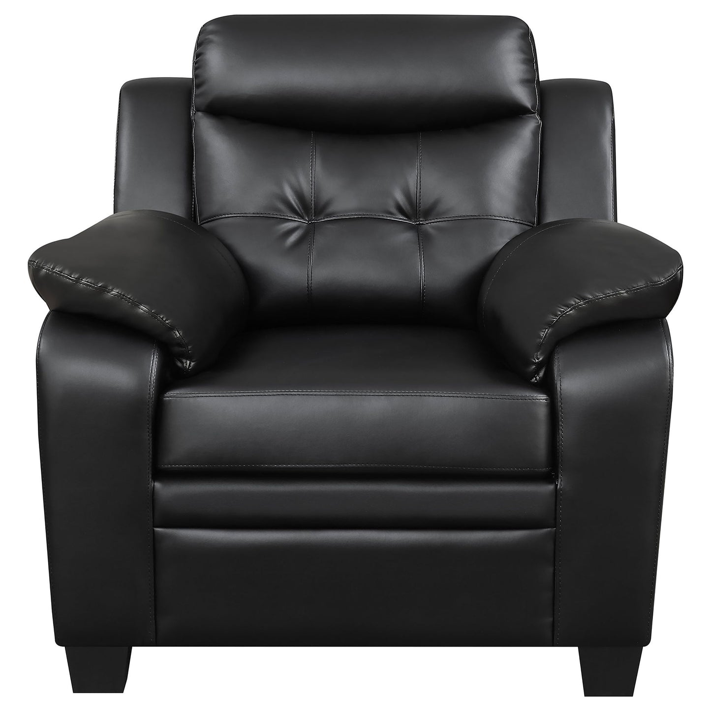 Winchell - Upholstered Padded Arm Tufted Accent Chair - Black