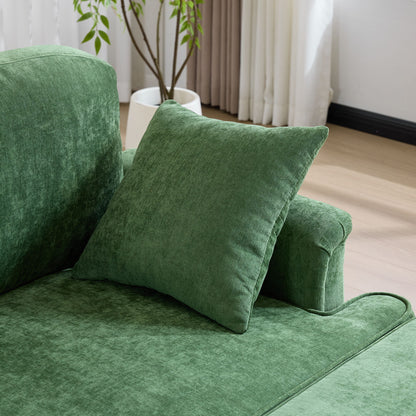 Cloud Sofa With Removable Ruffled Skirt With Ottoman And Flared Arms