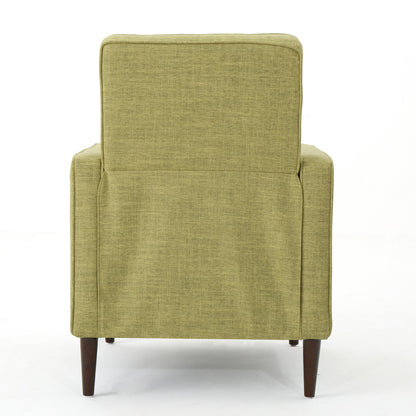 Mid-Century Modern Recliner With Button Tufted Waffle Stitch