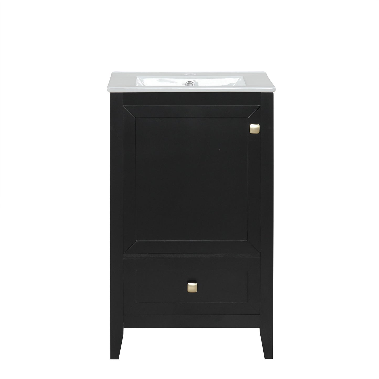 Bathroom Vanity With Sink, Soft Closing Cabinet Door, Storage Rack And Drawer