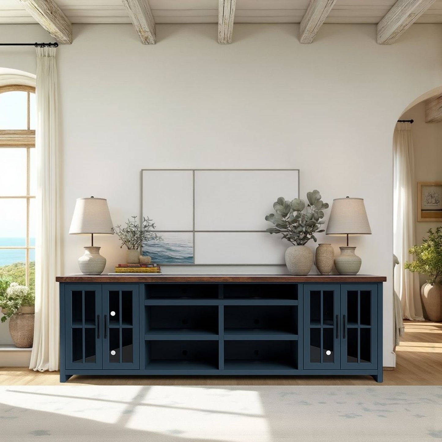 TV Stand Console & Cable Management