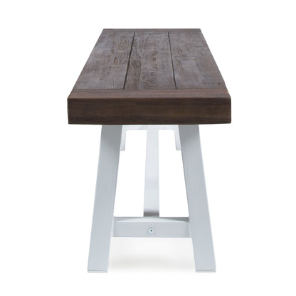 Tranquilizer - Outdoor Acacia Wood Bench With Slat Panel Design