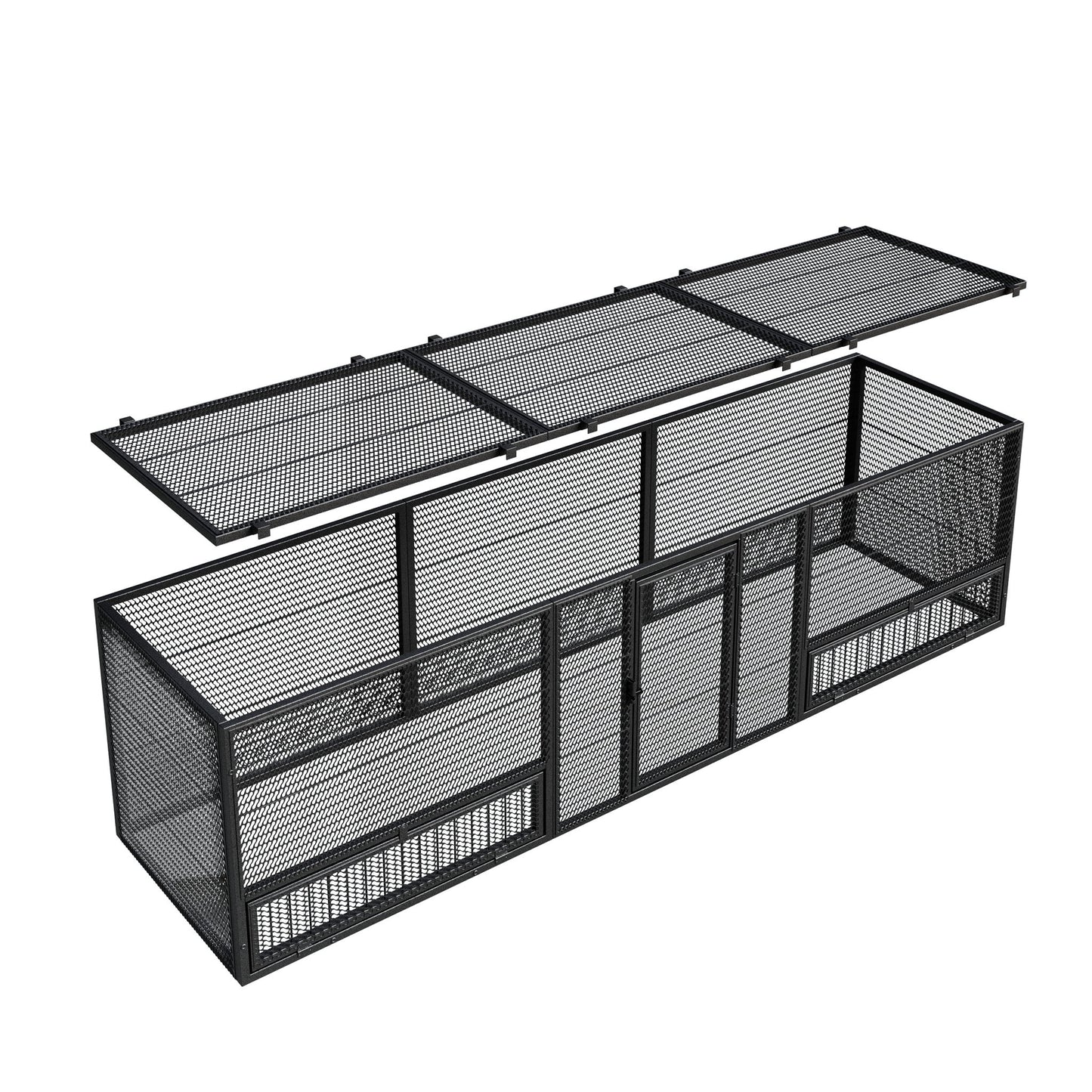 Thickened Chicken Coop For Outdoor - Black / Silver