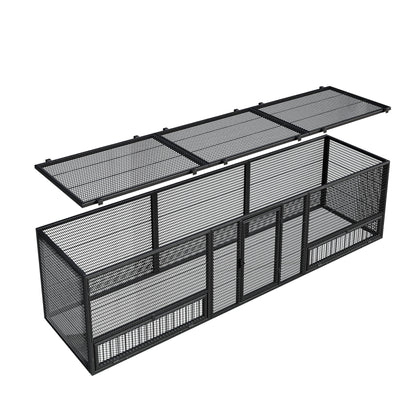 Thickened Chicken Coop For Outdoor - Black / Silver