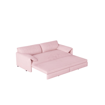 Pull Out 3 In 1 Convertible Sleeper Sofa With Side Storage, Multi Functional