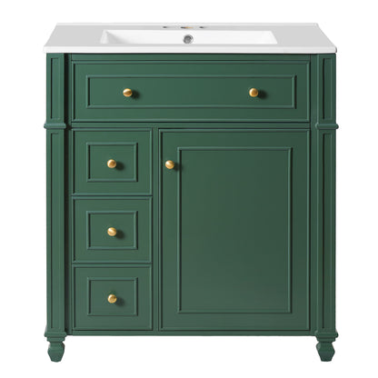 Bathroom Vanity Cabinet With Sink, Soft Close Doors With Door Organizer