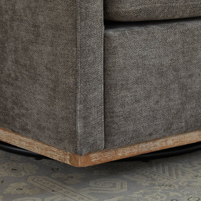 Square Upholstered Swivel Accent Chair