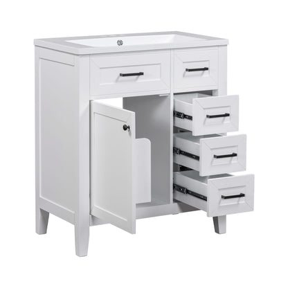 Modern Bathroom Vanity With Sink Combo, 3 Drawers