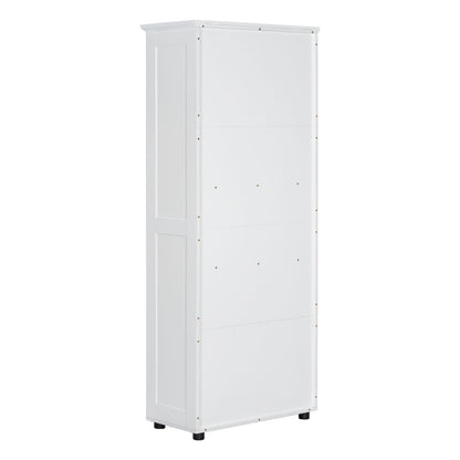 Storage Cabinet With Adjustable Shelves, 2 Doors, Rectangle Design For Bathroom