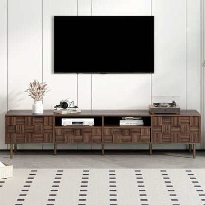 TV Stand With 2 Drawers, Media Console Table, Storage Cabinet With Cable Management