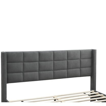 Bed Upholstered Box Design Headboard