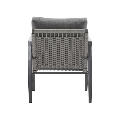 Modern Lounge Chair With Rope Accents And Cushions