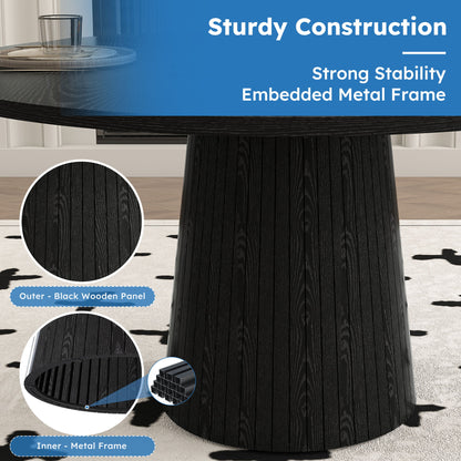 Round Dining Table With Strip Base