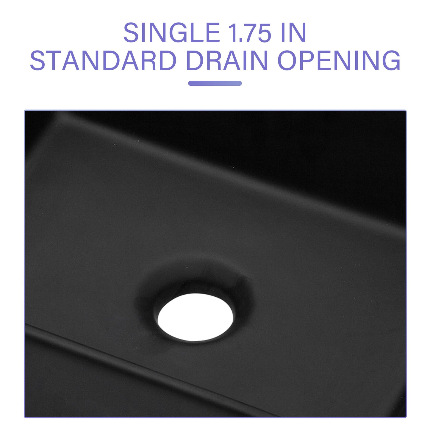Sleek Ceramic Rectangular Vessel Bathroom Sink
