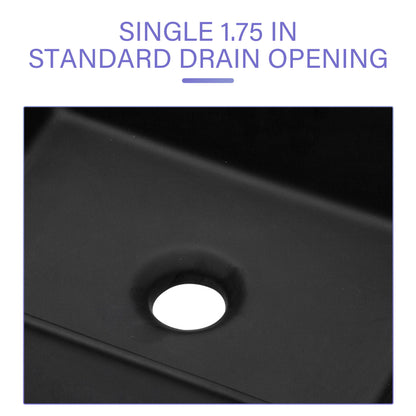 Sleek Ceramic Rectangular Vessel Bathroom Sink