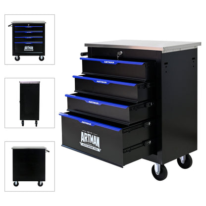 Drawer Multifunctional Tool Cart With Wheels