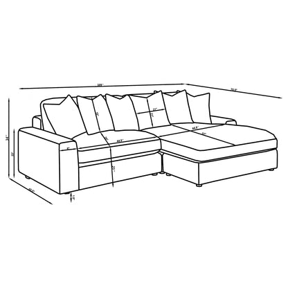 Upton - Reversible Sectional Sofa With Oversized Chaise - Sand