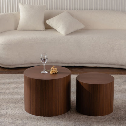 Modern Round Nesting Coffee Table (Set of 2)