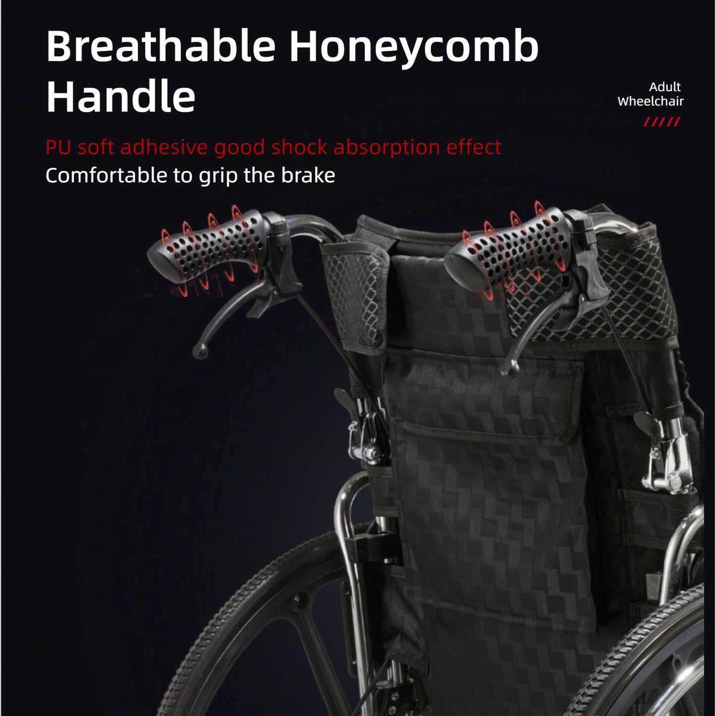 Heavy-Duty Manual Wheelchair For Adults With Double X Force Support