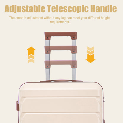 Hard Shell Luggage With Scratch Resistant Surface, 4 Wheels, Combination Lock & Side Hooks