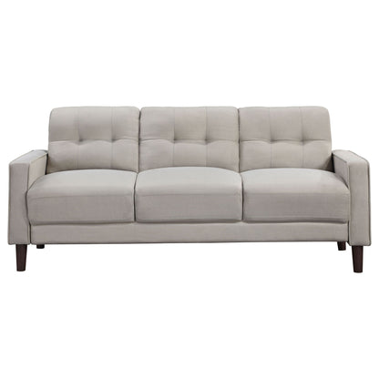 Harvey - 2 Piece Upholstered Tufted Sofa Set - Beige