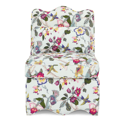 Stylish Flannel Dining Chair With Soft Cushion And Backrest