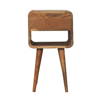 Mini Chestnut Curve Lower Bedside Nifhtstand