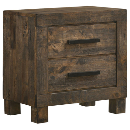 Greely - 5 Piece King Storage Bedroom Set Includes Bed, Nightstand, Dresser, Mirror & Chest - Rustic Brown