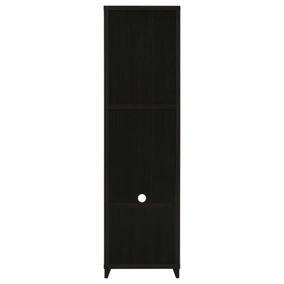 Media Tower With And Drawer With Adjustable Shelves Handles - Brown