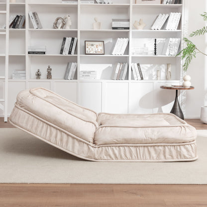 Upholstered Human Dog Bed And Pets, Bean Bag Floor Sofa With Massage Pillow, 5 Adjustable Positions & 2 Soft Pillows