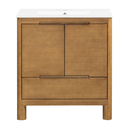 Softened Modern Bathroom Vanity With Sink