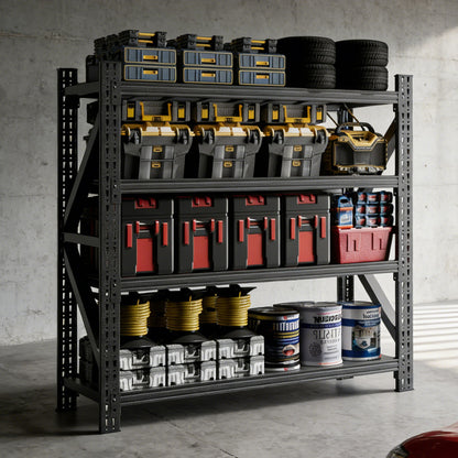 Heavy Duty 4 Shelf Garage Shelving Unit