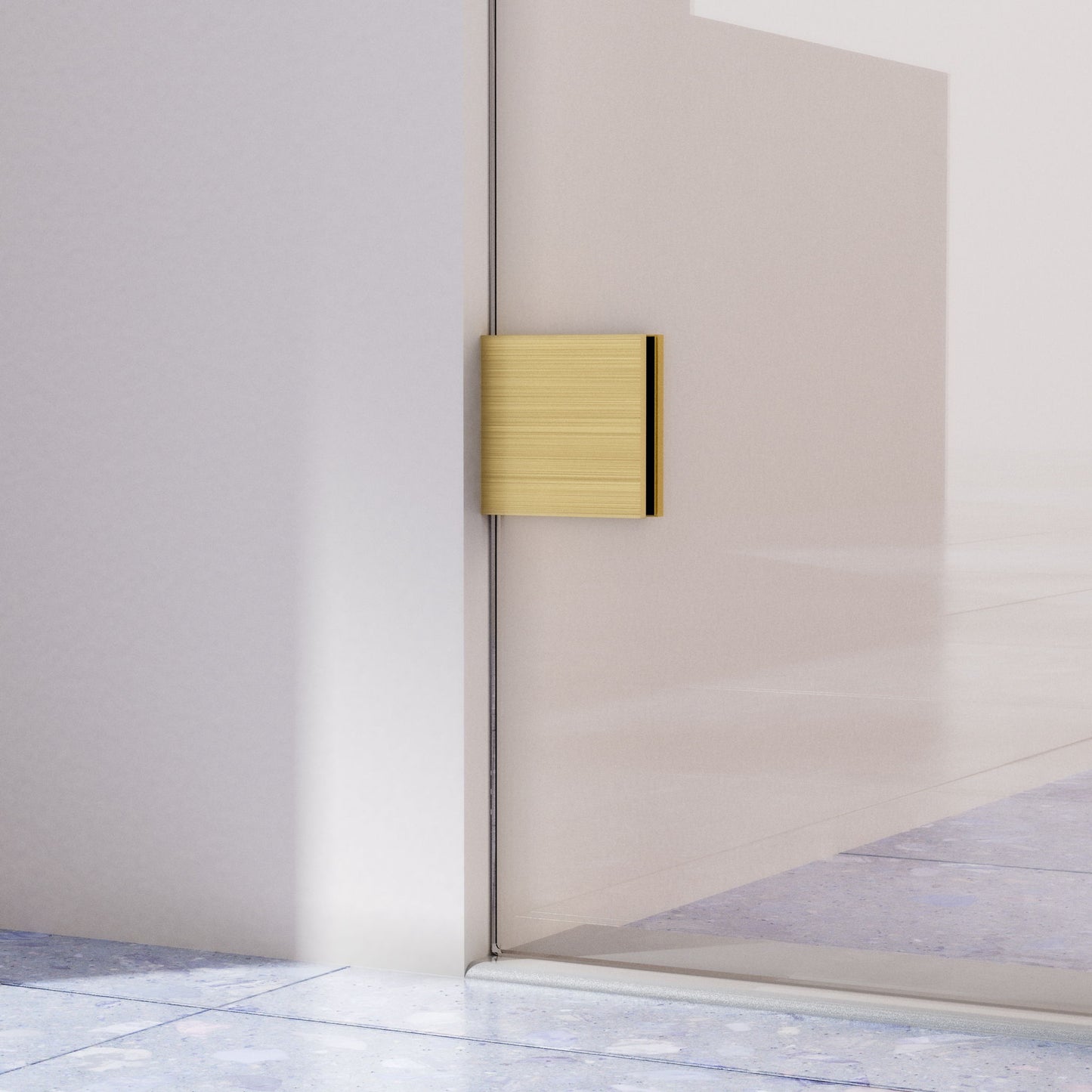 Frameless Single Sliding Soft Close Shower Doors, 5/16" Sgcc Tempered Glass