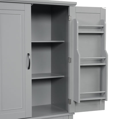 Bathroom Storage Cabinet With Doors And Drawer, Adjustable Shelf