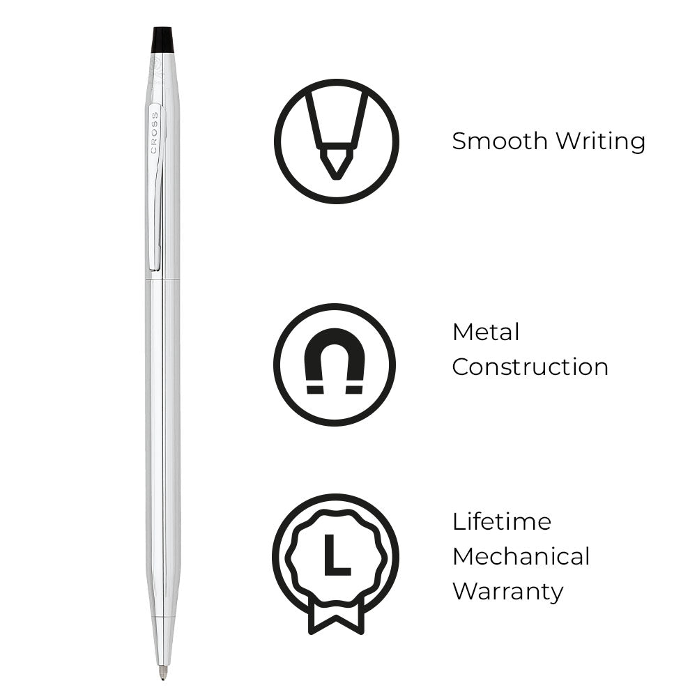 Cross Classic Century® Lustrous Chrome with Polished Chrome Appointments Ballpoint Pen
