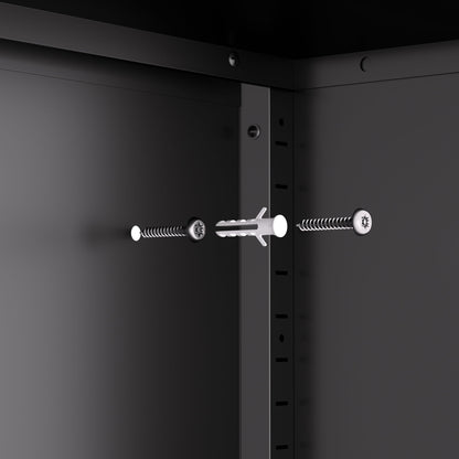 Heavy Duty Rolling Cabinet With Lock, Garage Storage Cabinet, 4 Adjustable Shelves For Tool Organization