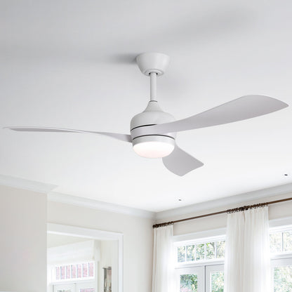 Ceiling Fan With 3 Blades, Remote Control, Reversible DC Motor, Noiseless Operation, 3 Downrods