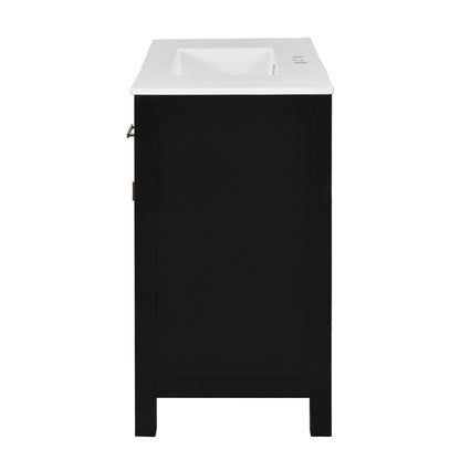 Bathroom Vanity With Sink Combo Set, Modern Bathroom Cabinet With 4 Drawers