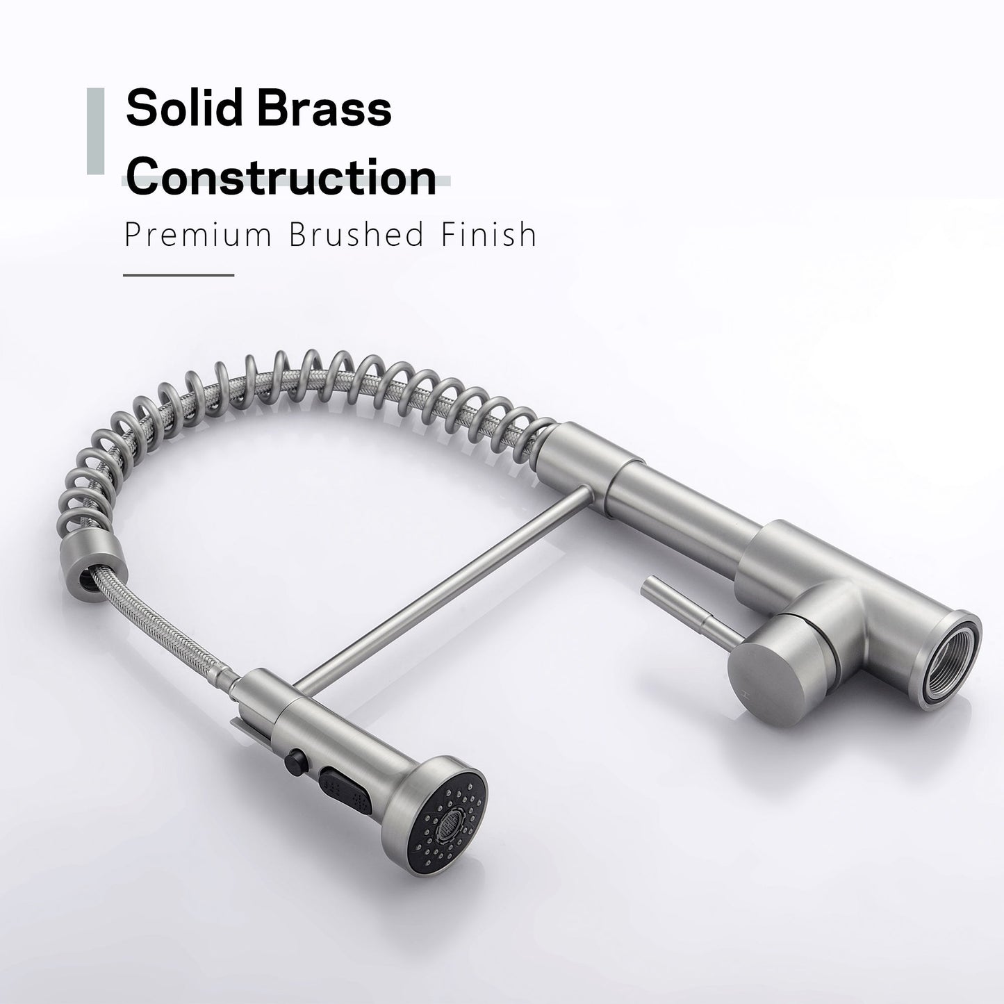 Kitchen Faucet With Pull Down Spray Head - Brushed Nickel